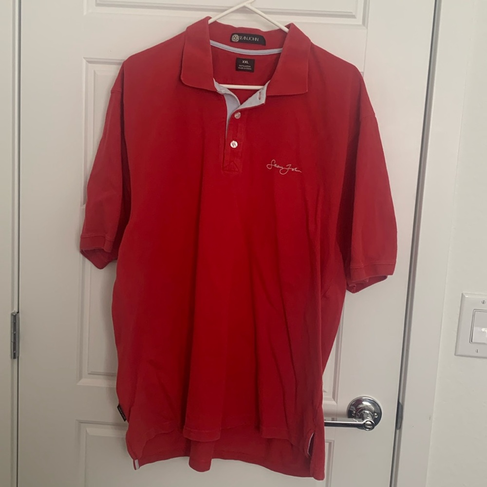 Sean John Red Polo Shirt
